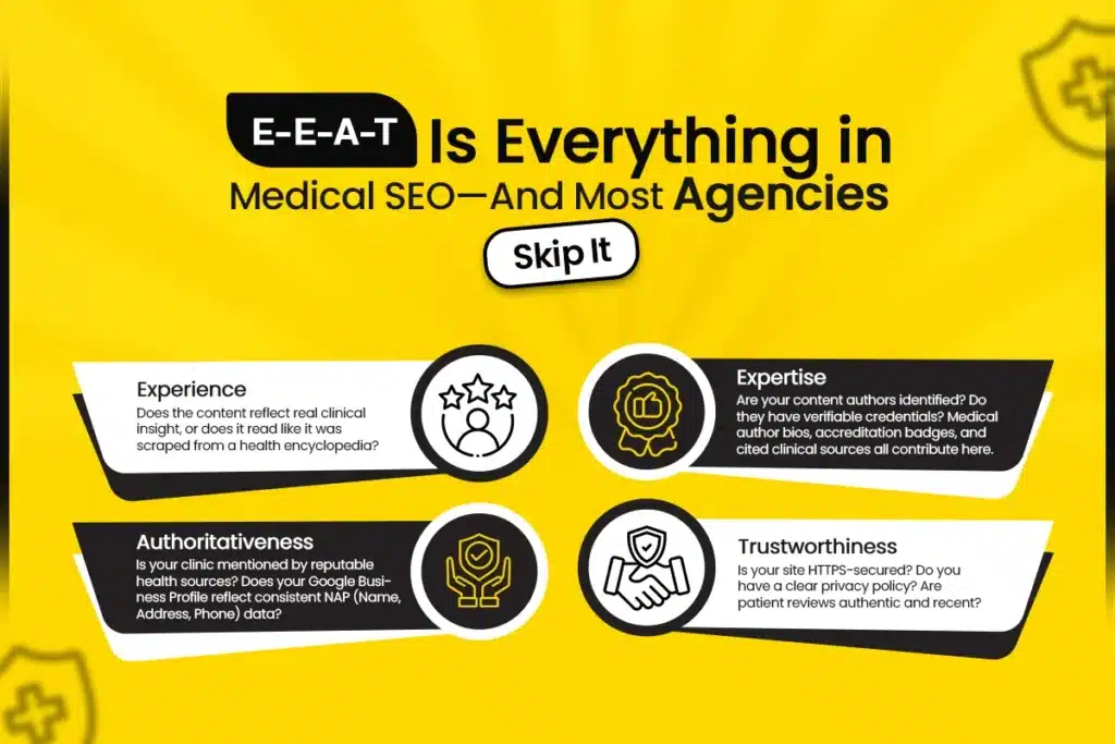 Reason 2: E-E-A-T Factors in Healthcare SEO
