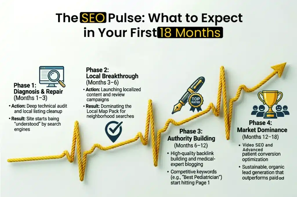 Healthcare SEO Results Timeline